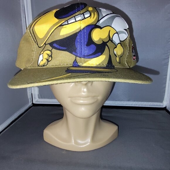 NWT! VTG 1994 Georgia Tech Yellow Jackets Global Caps BUZZ Big Logo Snapback Cap - Picture 2 of 9